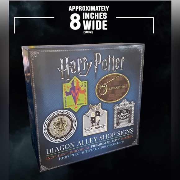Harry Potter The Noble Collection Diagon Alley Signs. 5 x 200 pc Jigsaw Puzzles - Picture 3 of 6